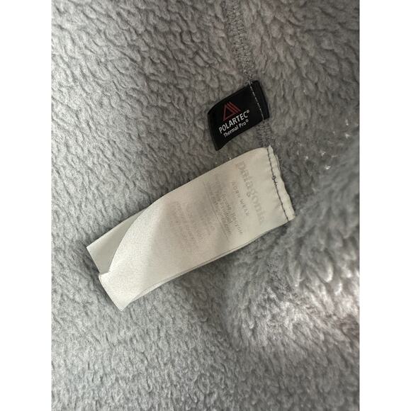 Patagonia Re-Tool Fleece 1/4 Snap-T Pullover Gray Aurea Pink Trim Women's Medium - Picture 10 of 12